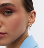 Twinkle Diamond Küpe - 14K altın sallantılı küpe, 0.30 ct E-VS pırlanta, kulakta görünüm