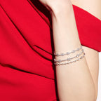 Floryn pırlanta bileklik, 14K altın, 3.71 ct E-VS kalite pırlanta, modelde görünüm