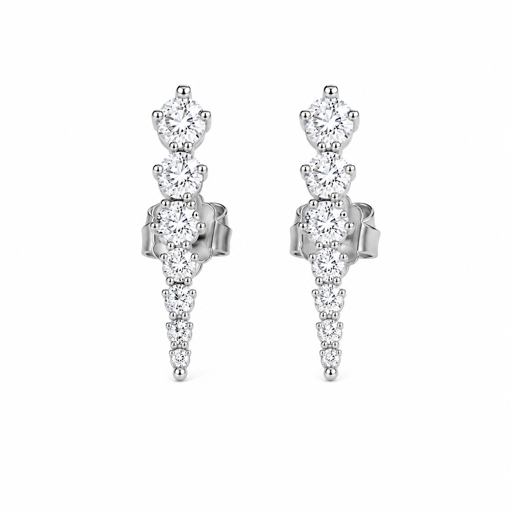 Edged Diamond Earring