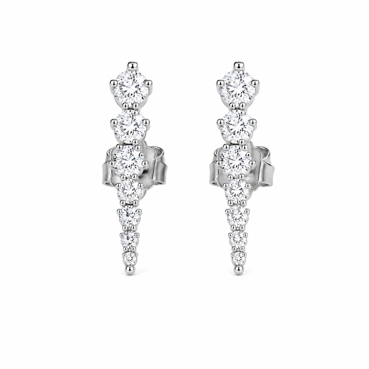Edged Diamond Earring