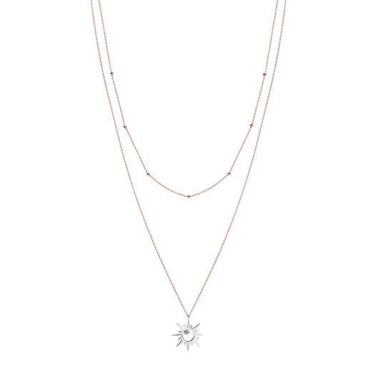 Double Sun Diamond Necklace