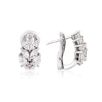 Marquise Crest markiz ve damla tektaşlı küpe - detay görünümü