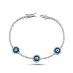 Guardian Eye Suyolu Bileklik detay görünümü - 14K altın pırlanta nazarlık bileklik