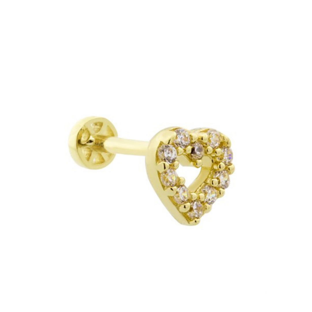 Heart Gold Piercing