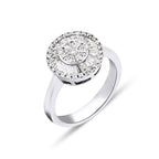 Trapex Circle 1.37 ct F-VS2 pırlanta taşlı 14K altın geometrik yüzük