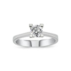 0.75 ct F-SI2 HRD sertifikalı pırlanta tektaş yüzük 14K altın