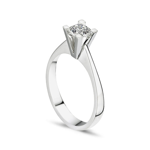 0.75 ct F-SI2 HRD sertifikalı pırlanta tektaş yüzük 14K altın