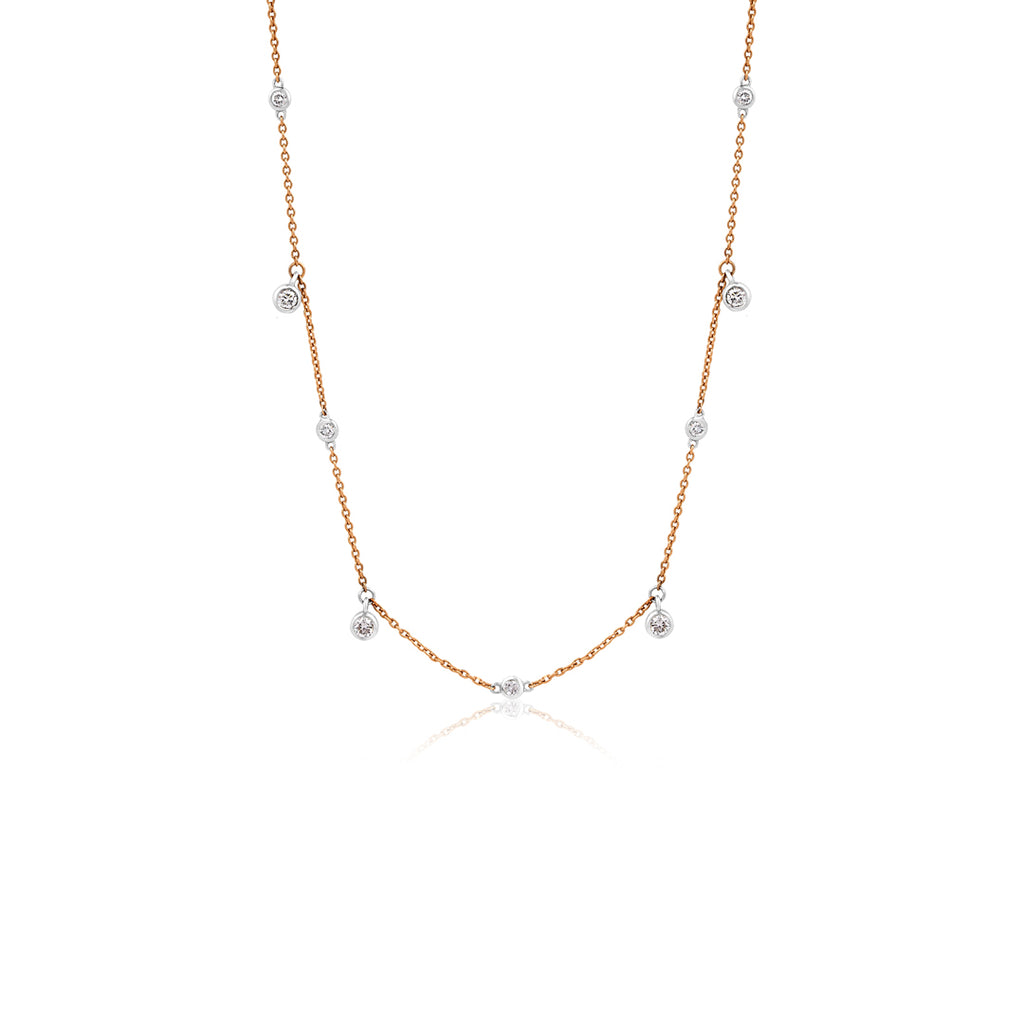 14K altın Graine Swing kolye - salıncak tasarımlı pırlanta detaylı kolye