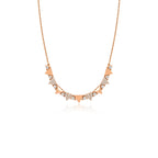 14K altın Triangle Twister kolye - üçgen tasarımlı pırlanta detaylı kolye