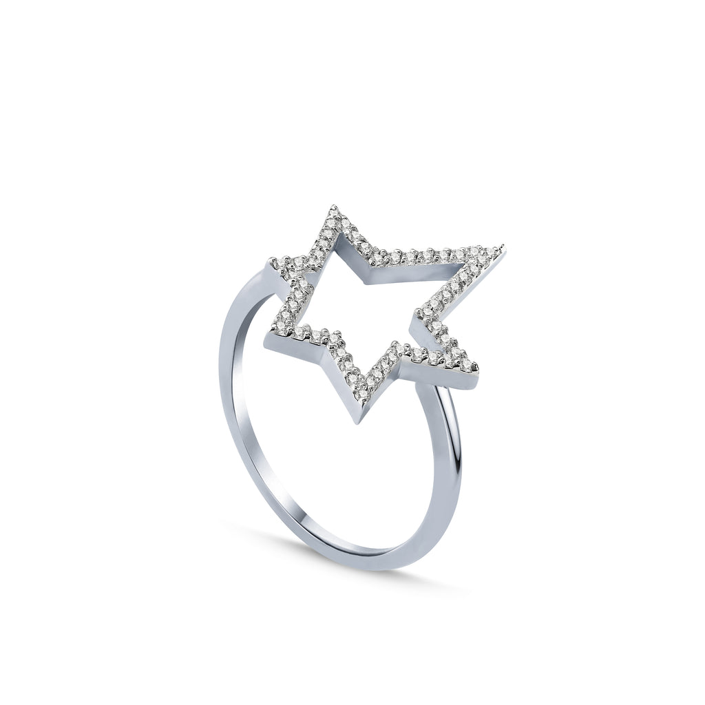 14K altın Stellar pırlanta yüzük