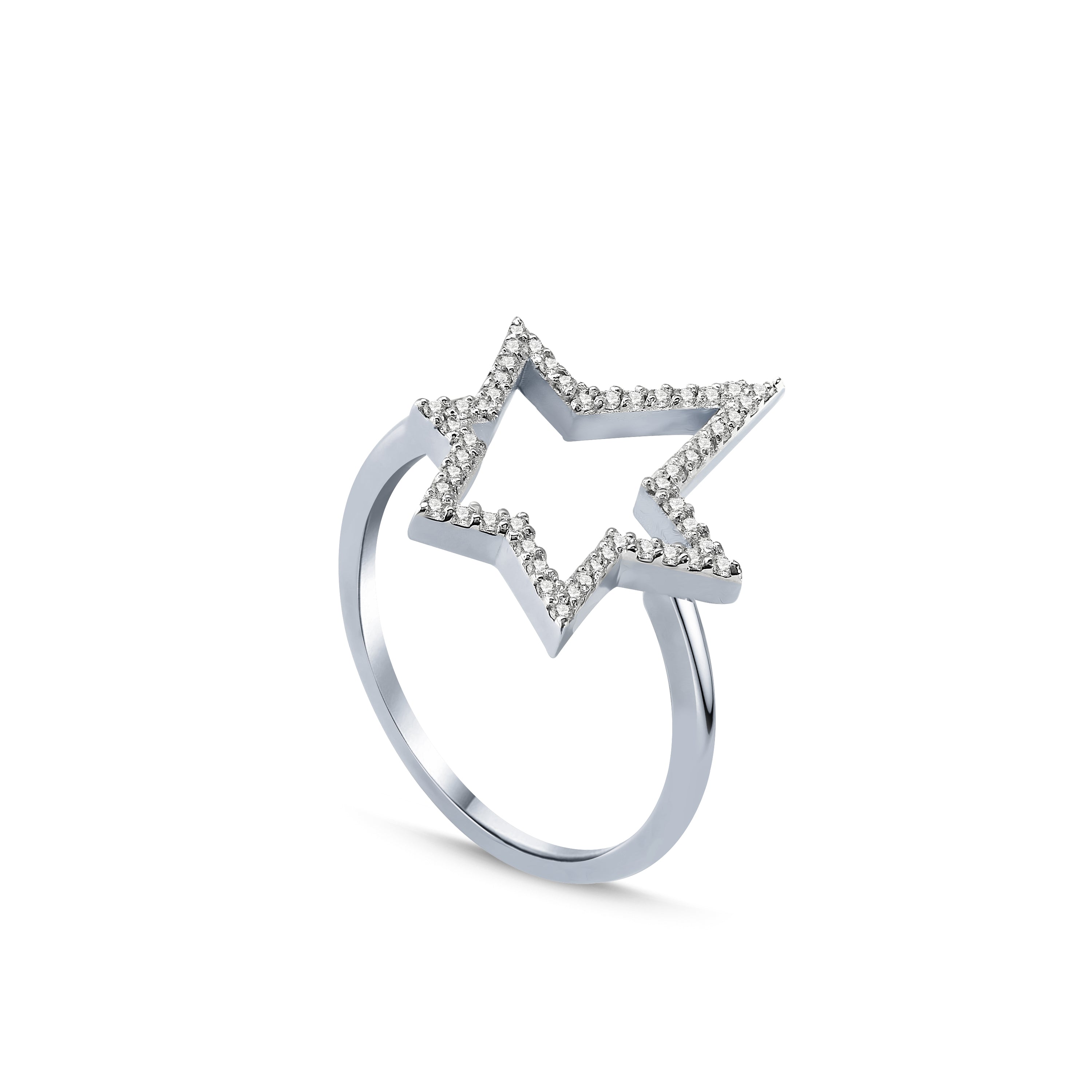 14K altın Stellar pırlanta yüzük