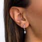 Pave Baguette Gold Earrings