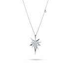 Helios Kolye detay görünümü - 14K altın pırlanta yıldız kolye