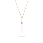 Pole Kolye detay görünümü - 14K altın pırlanta kolye