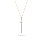 Pole Kolye detay görünümü - 14K altın pırlanta kolye