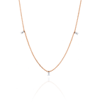 Baguette Kolye detay görünümü - 14K altın pırlanta baguette kolye