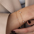 Minimalist Diamond Bileklik - 14K altın minimalist diamond bileklik, 0.56 ct pırlanta