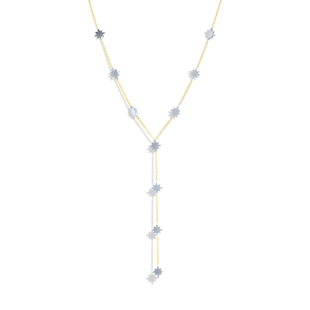 Starry Kolye detay görünümü - 14K altın yıldız kolye