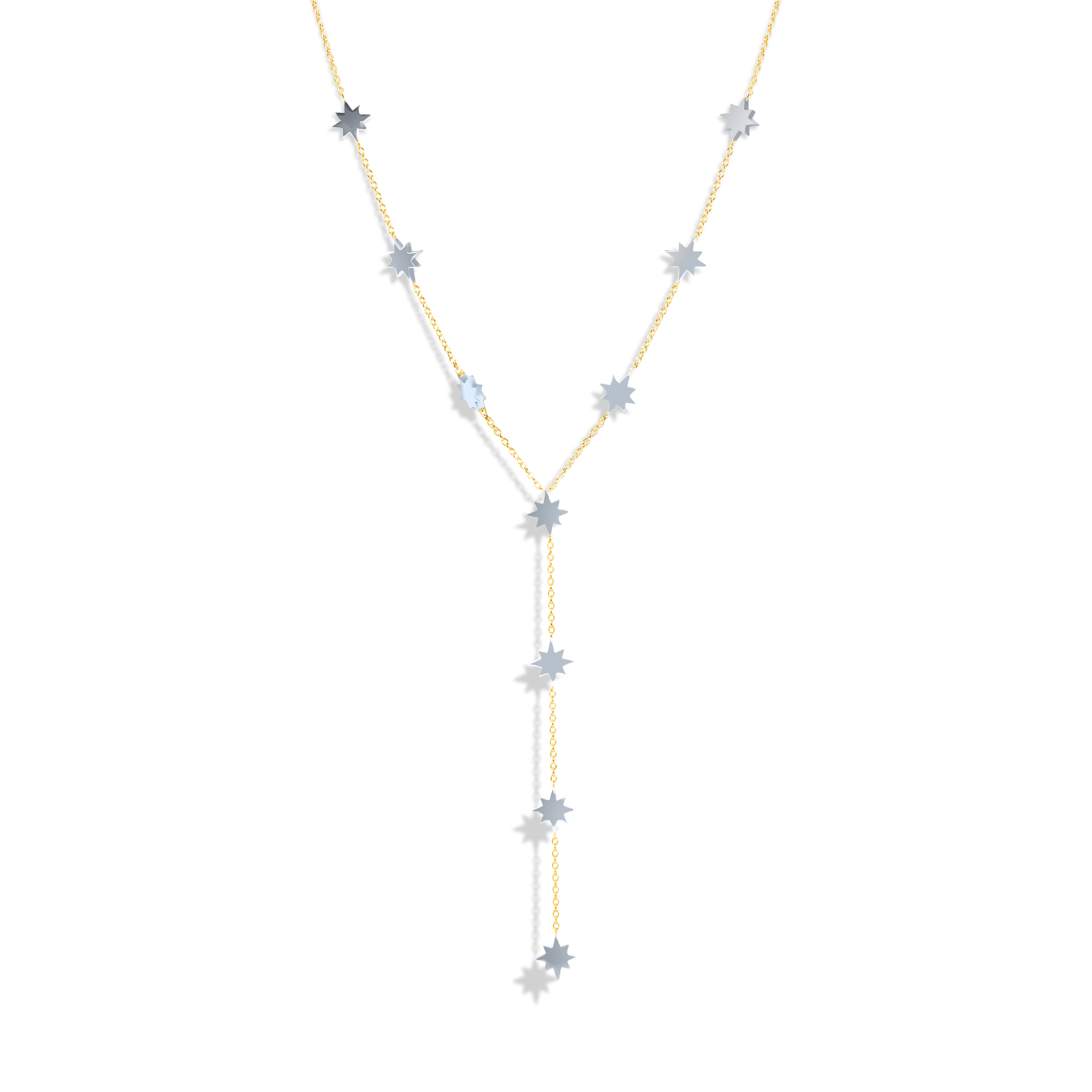 Starry Kolye detay görünümü - 14K altın yıldız kolye