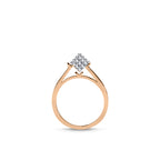 Squared Yüzük detay görünümü - 14K altın pırlanta kare yüzük