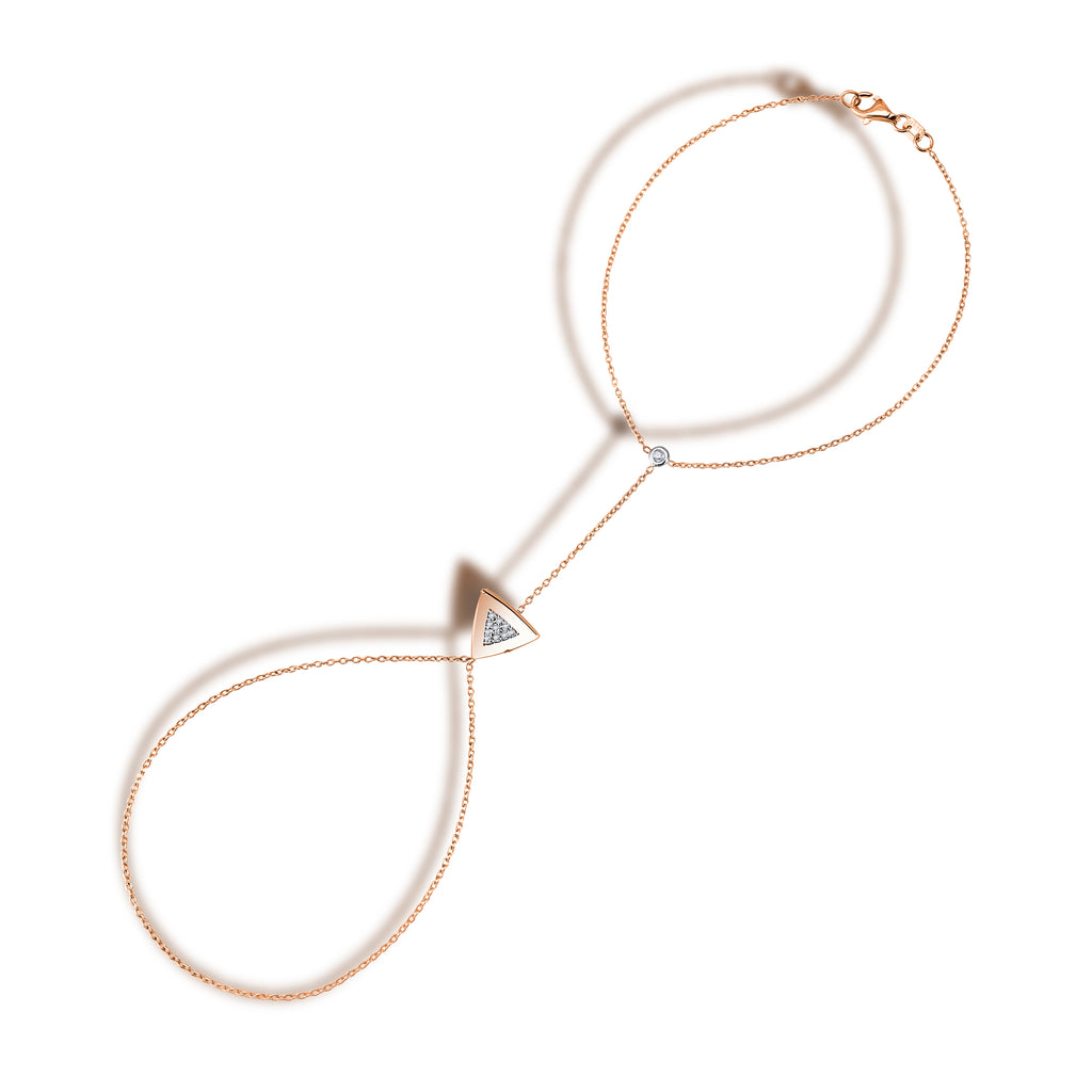 Trine Şahmeran detay görünümü - 14K altın pırlanta şahmeran