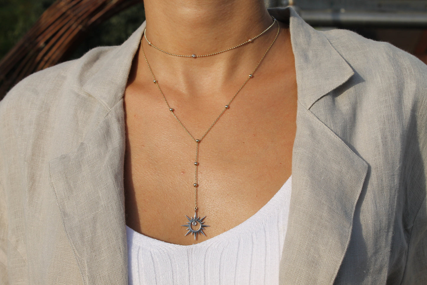 Diamond Sun Necklace