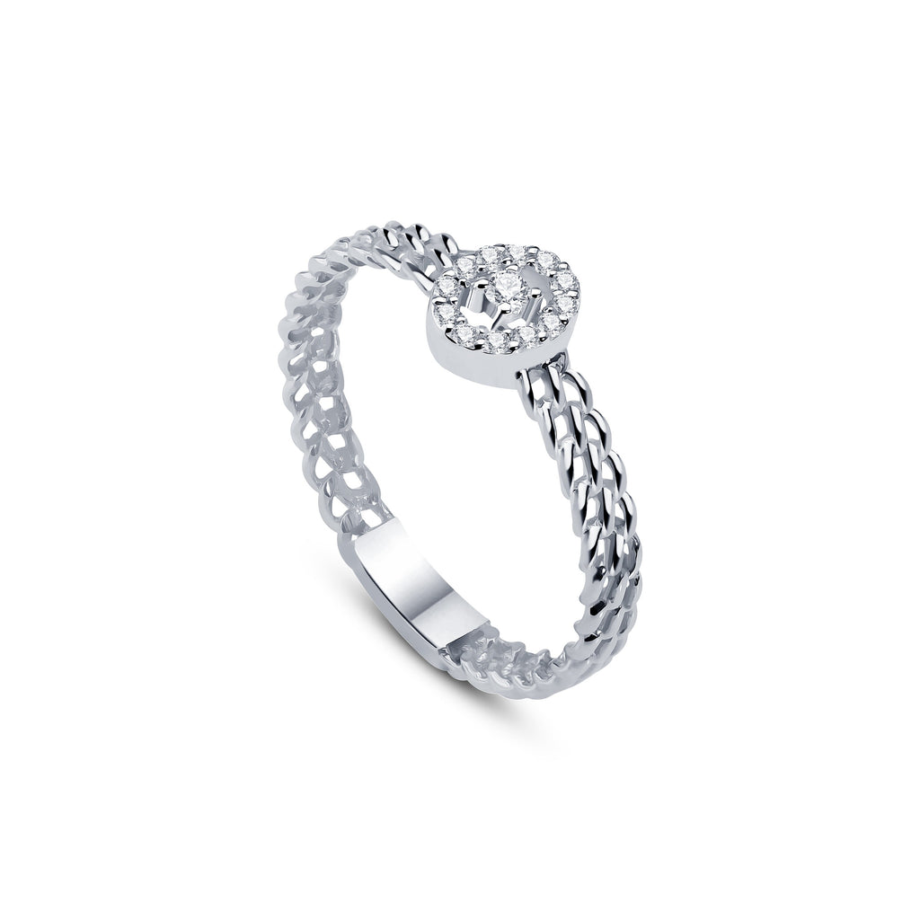 Circular Yüzük detay görünümü - 14K altın pırlanta yüzük