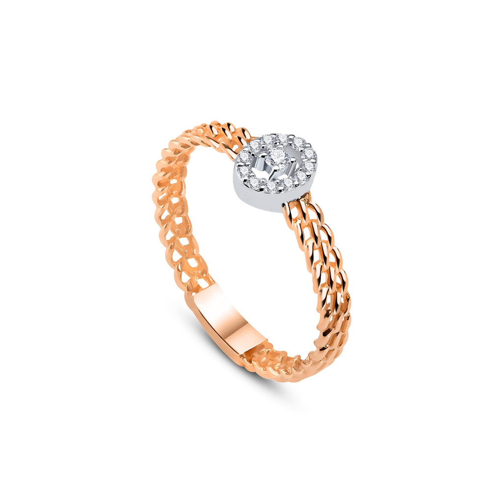 Circular Yüzük detay görünümü - 14K altın pırlanta yüzük