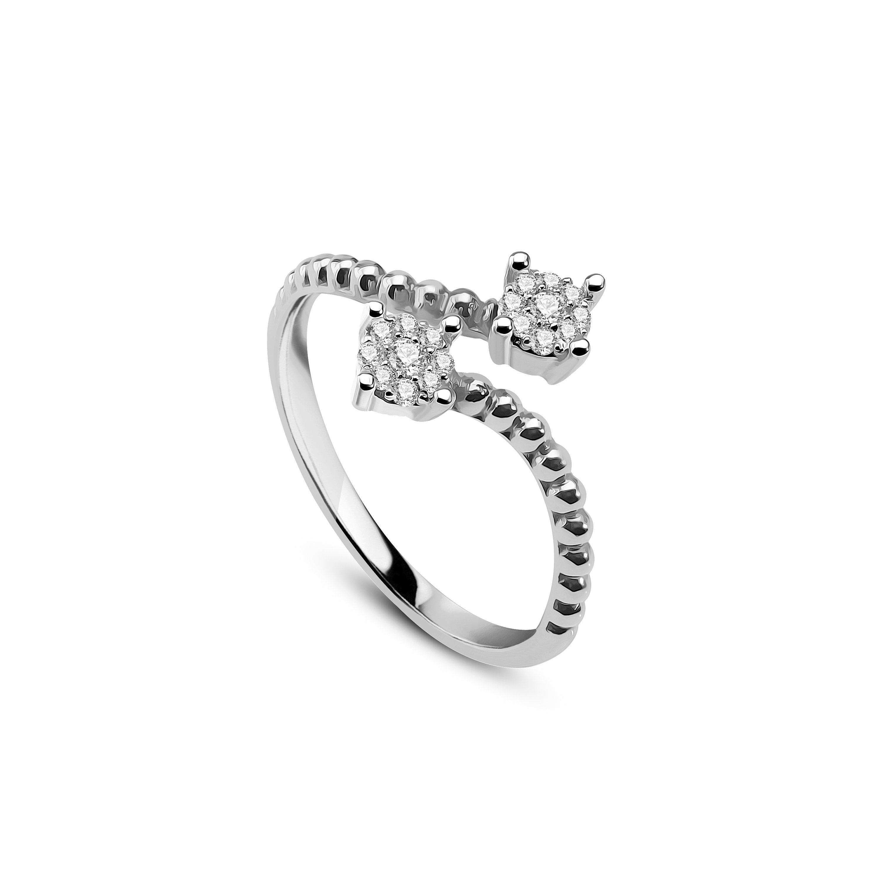 Modern Rounder Yüzük detay görünümü - 14K altın pırlanta yüzük