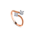 Modern Rounder Yüzük detay görünümü - 14K altın pırlanta yüzük