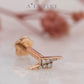 Diamond Bolt Gold Piercing