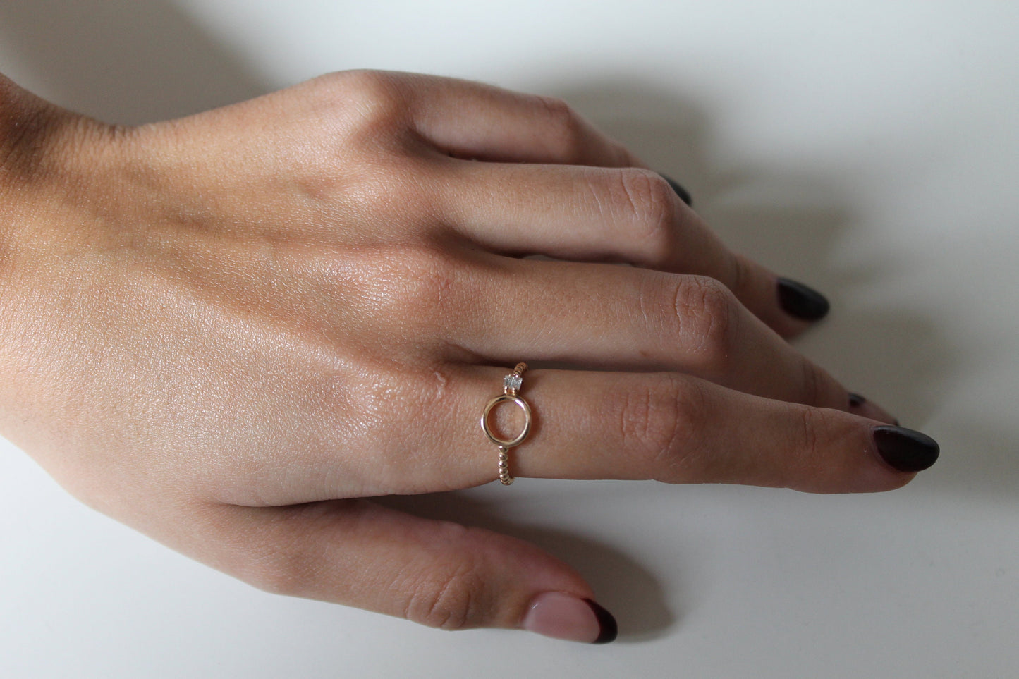 Circle Baguette Diamond Ring