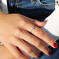 Letter Half Chain Diamond Ring