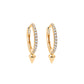 Cone Diamond Gold Earrings