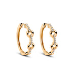 Link Küpe detay görünümü - 14K altın pırlanta halka küpe