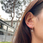 Flower Star Diamond Gold Earrings