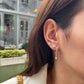 Arrow Dangle Diamond Gold Earrings