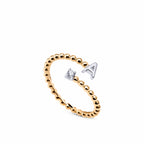 Bubble Letter Yüzük detay görünümü - 14K altın harf yüzük