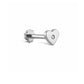 Diamond Heart Gold Piercing
