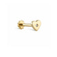 Diamond Heart Gold Piercing