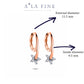 Flower Star Diamond Gold Earrings