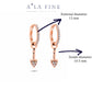 Arrow Dangle Diamond Gold Earrings
