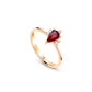 Drop Ruby Diamond Ring