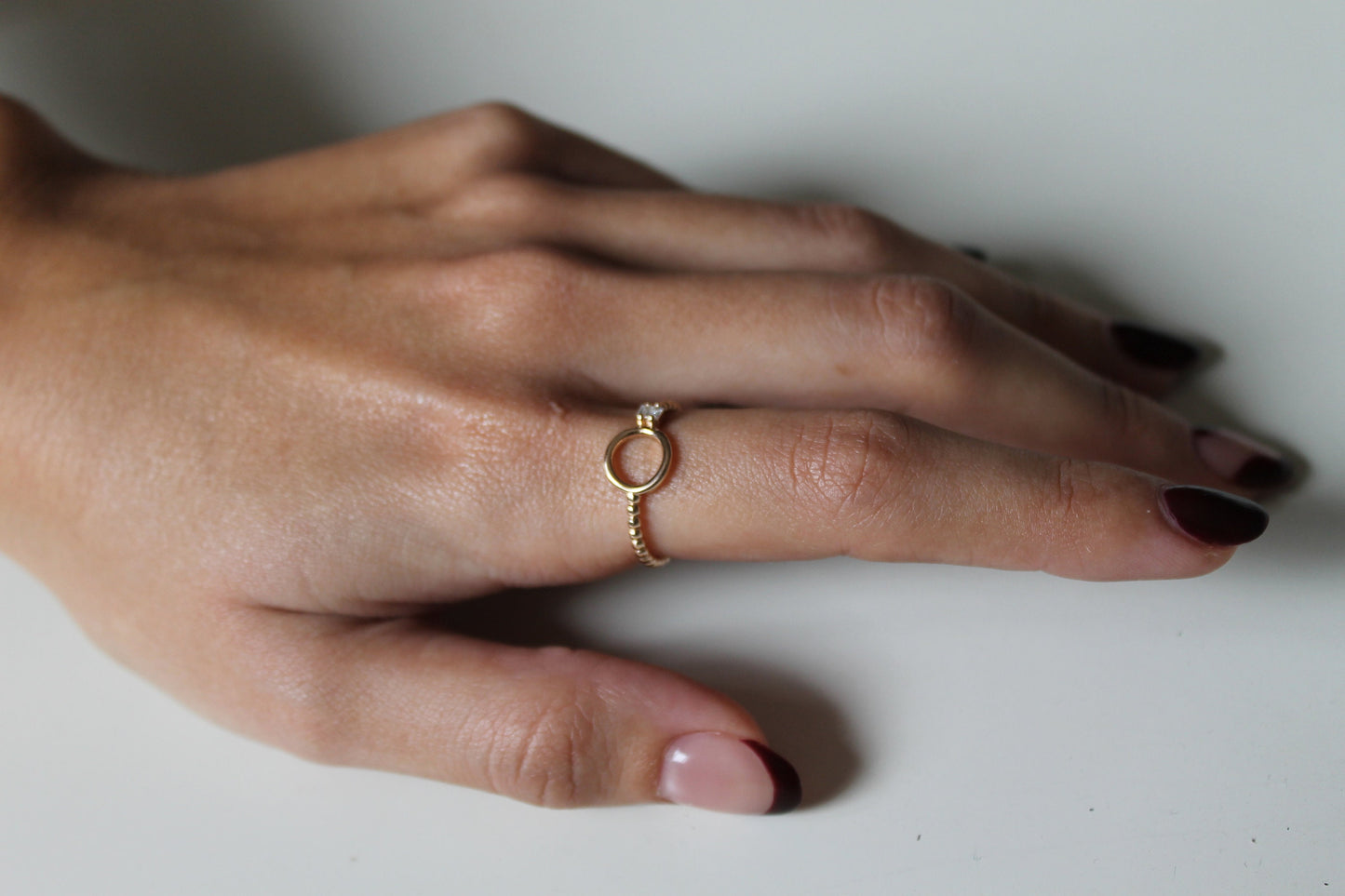 Circle Baguette Diamond Ring