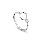 Halo Baguette Yüzük detay görünümü - 14K altın pırlanta baget yüzük