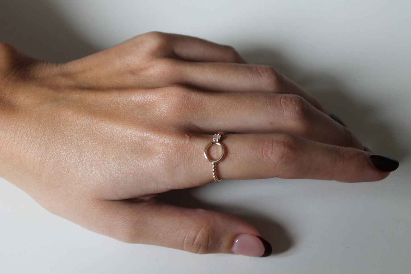 Circle Baguette Diamond Ring