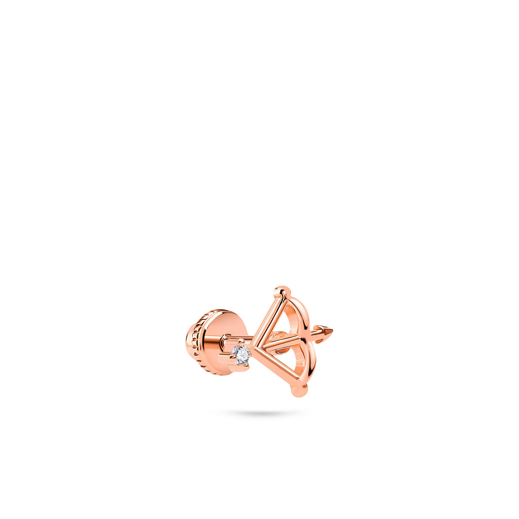 Arrow Gold Piercing detay görünümü - 14K altın pırlanta ok piercing