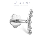 Pırlantalı Yay Piercing - 14K altın pırlanta yay piercing