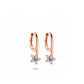 Flower Star Diamond Gold Earrings