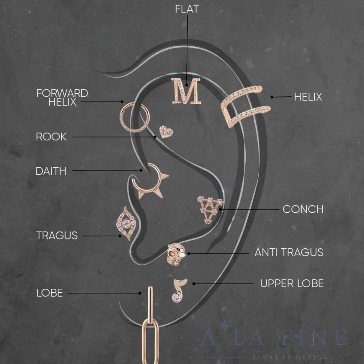 Marquise Zircon Piercing